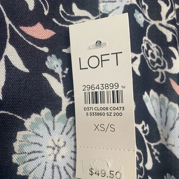 NWT Loft blue floral kimono blouse - Picture 2 of 3